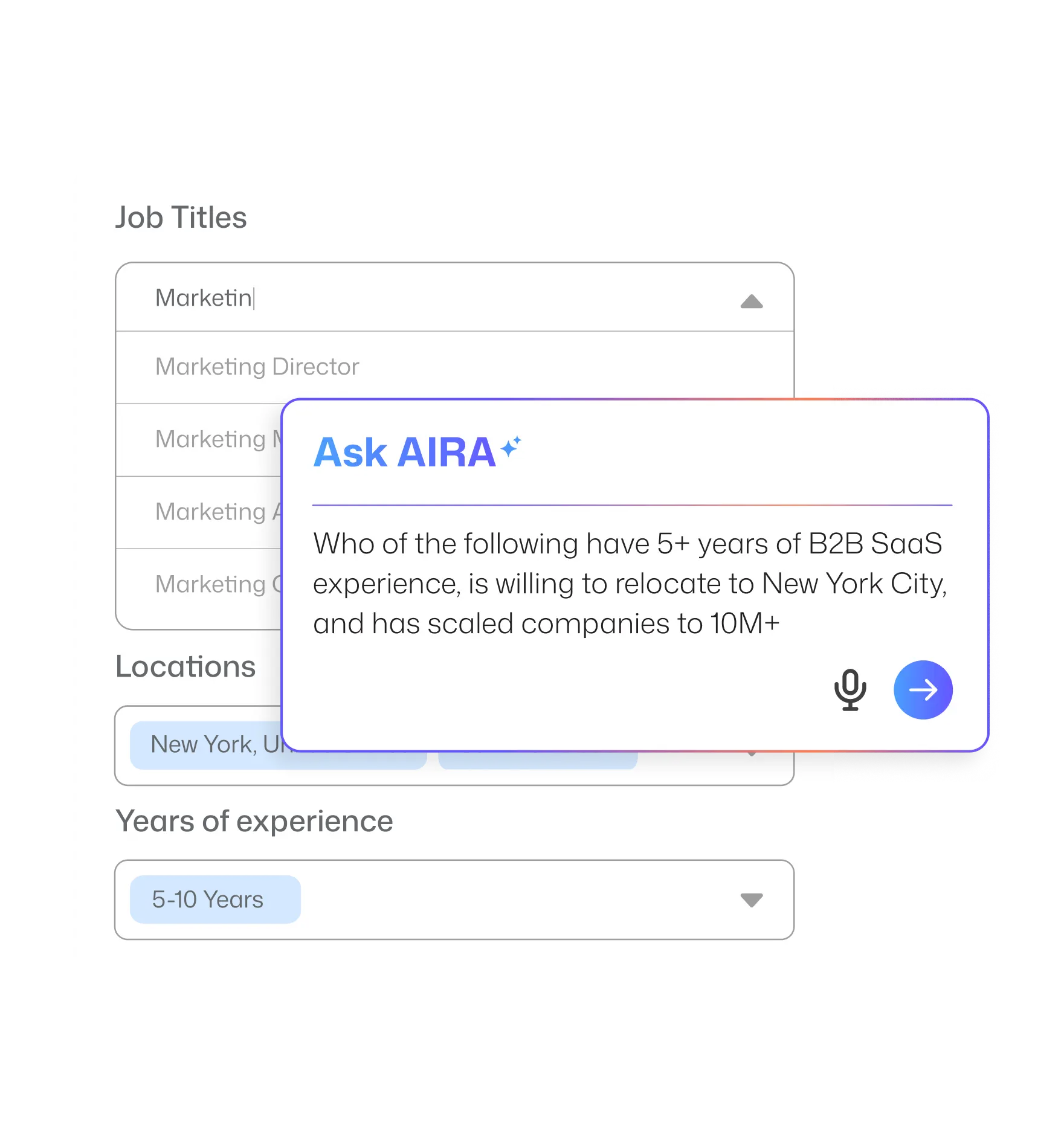 AIRA Search interface showing query understanding and search strategy