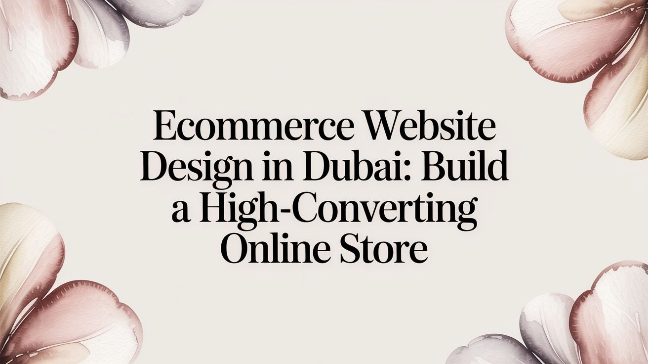 Ecommerce Website Design in Dubai: A Framework for Building a High-Converting Online Store