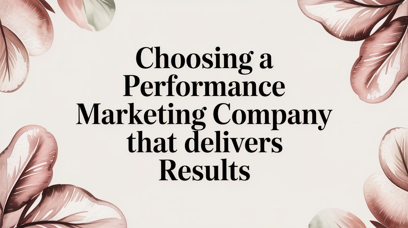 Choosing a Performance Marketing Company That Delivers Results, Not Just Reports