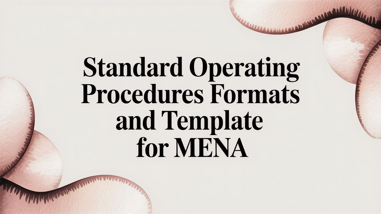 Standard Operating Procedures Formats And Template For MENA
