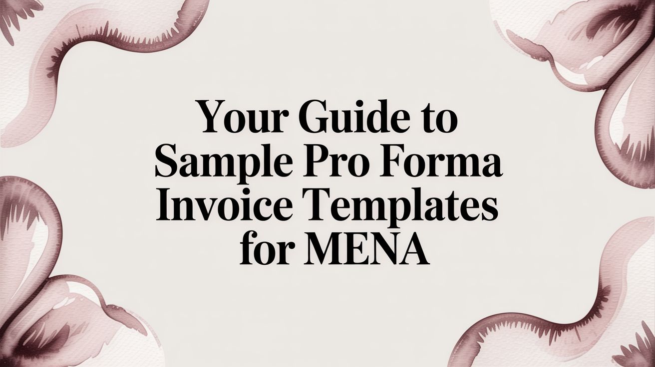 Your Guide to Sample Pro Forma Invoice Templates for MENA