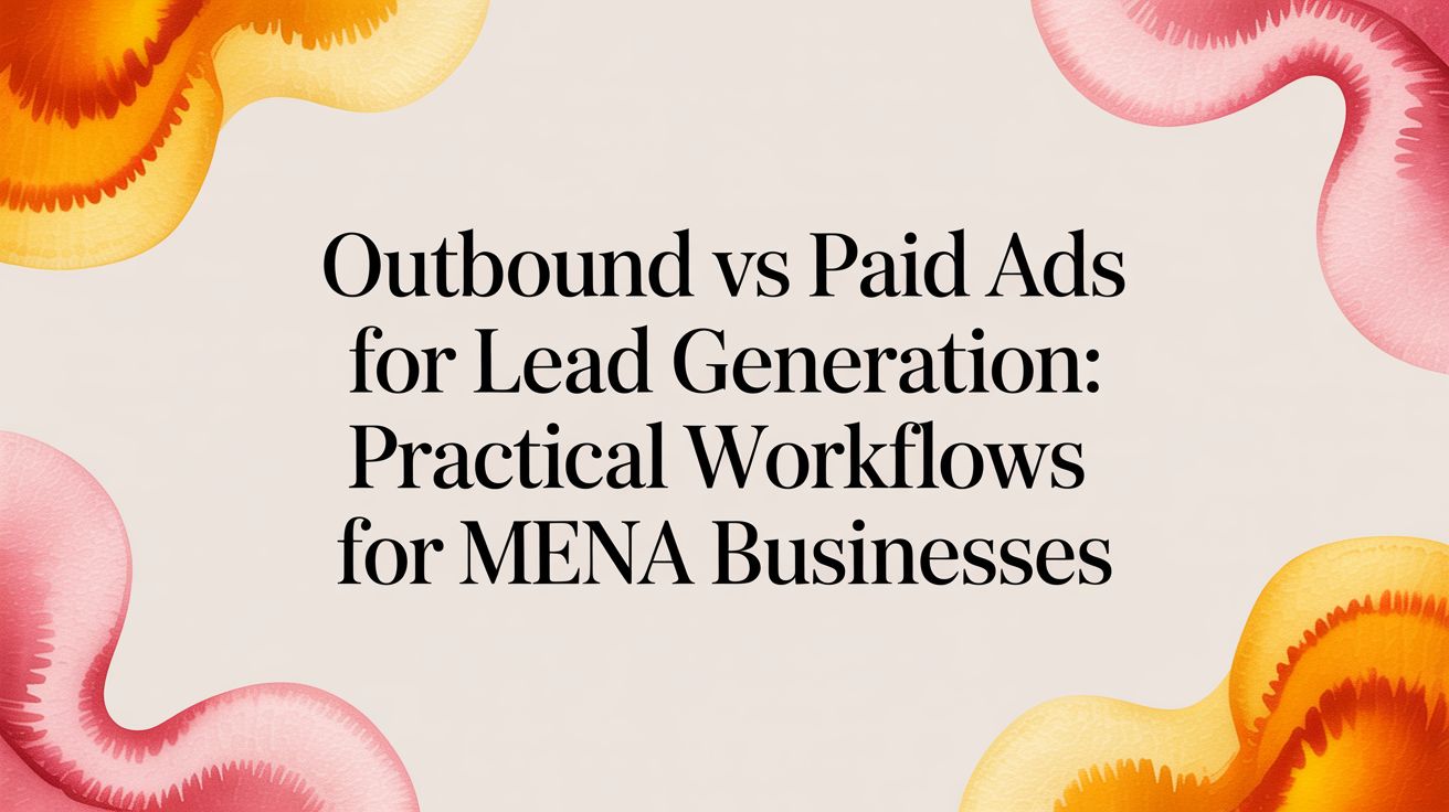 Outbound vs Paid Ads for Lead Generation: Practical Workflows for MENA Businesses