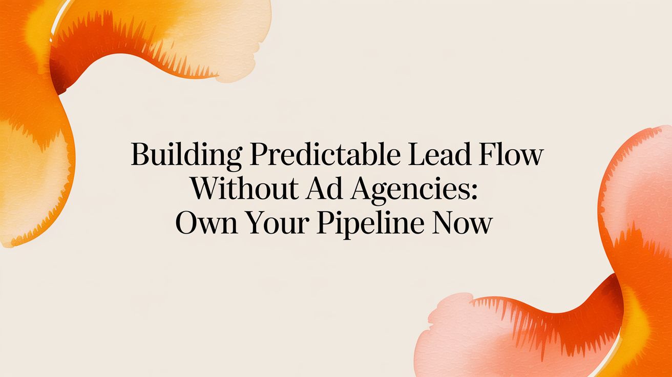 Building predictable lead flow without ad agencies: Own your pipeline now
