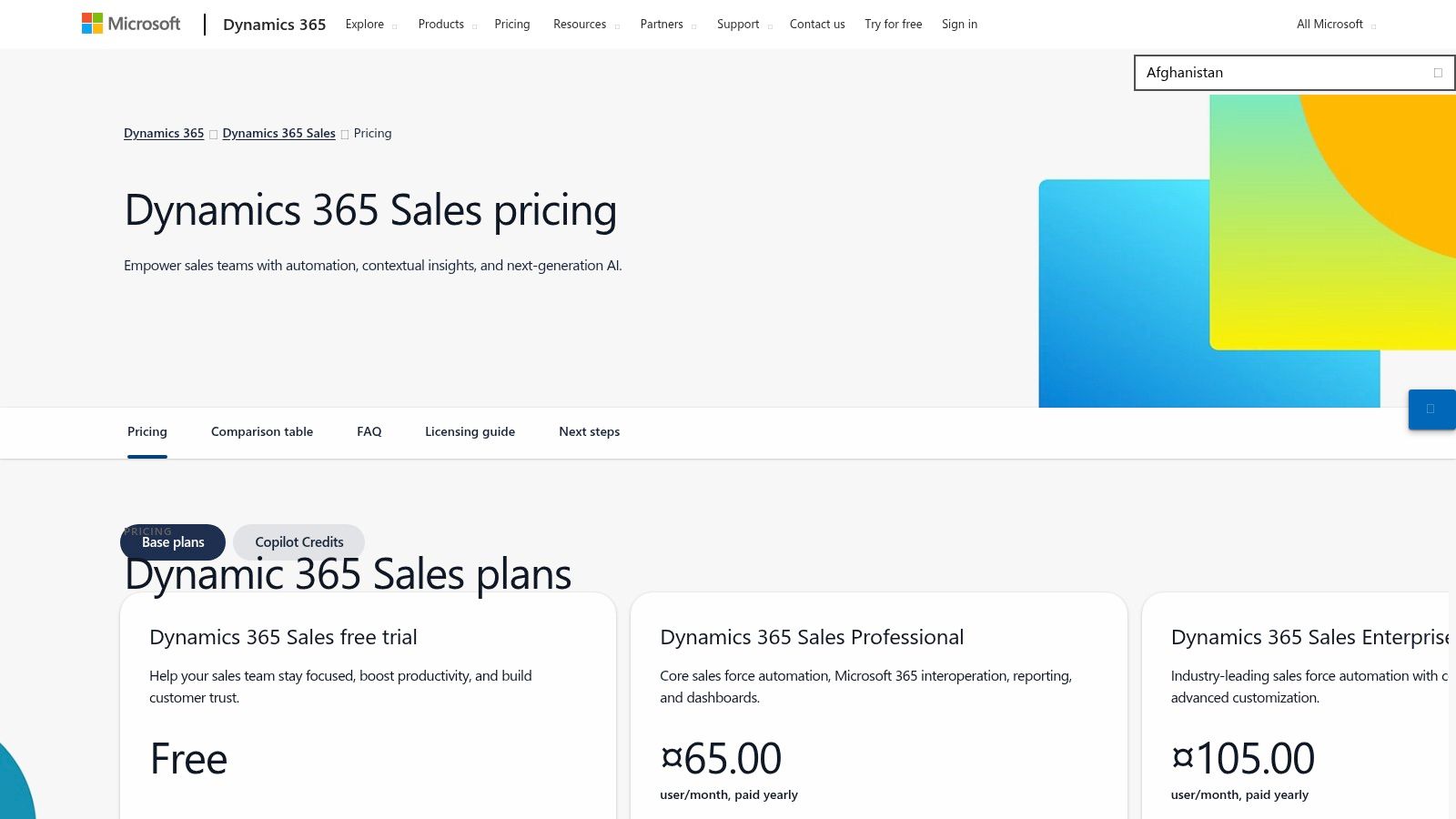 Microsoft Dynamics 365 Sales