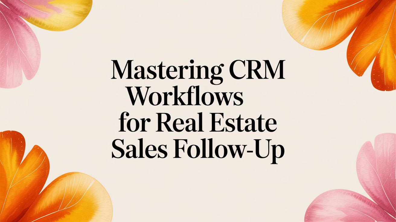 إتقان تسلسل العمل في نظام متابعة العملاء لمتابعة مبيعات العقارات