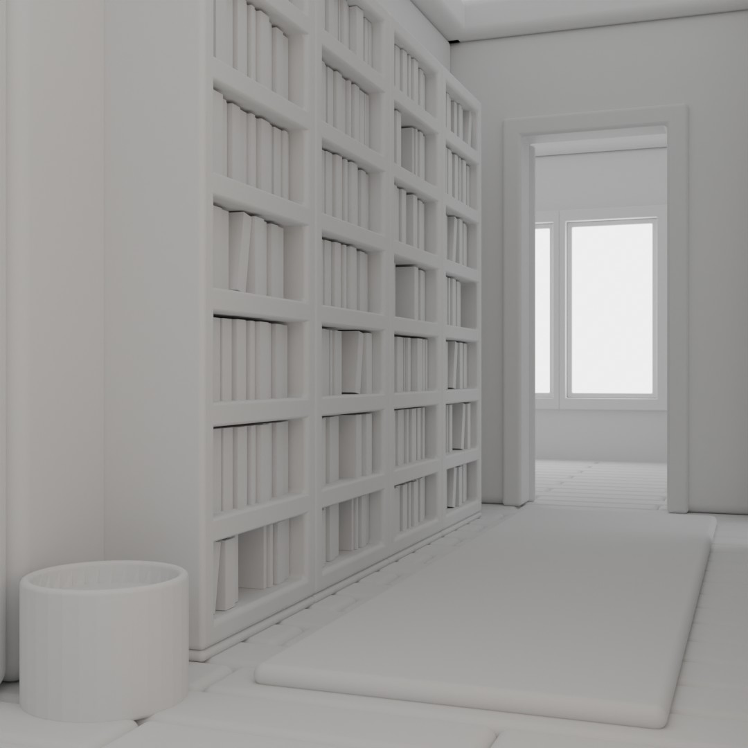 3d clay render