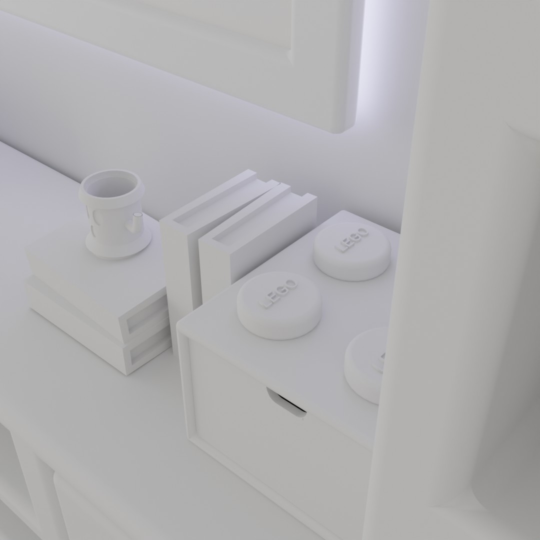 3d clay render