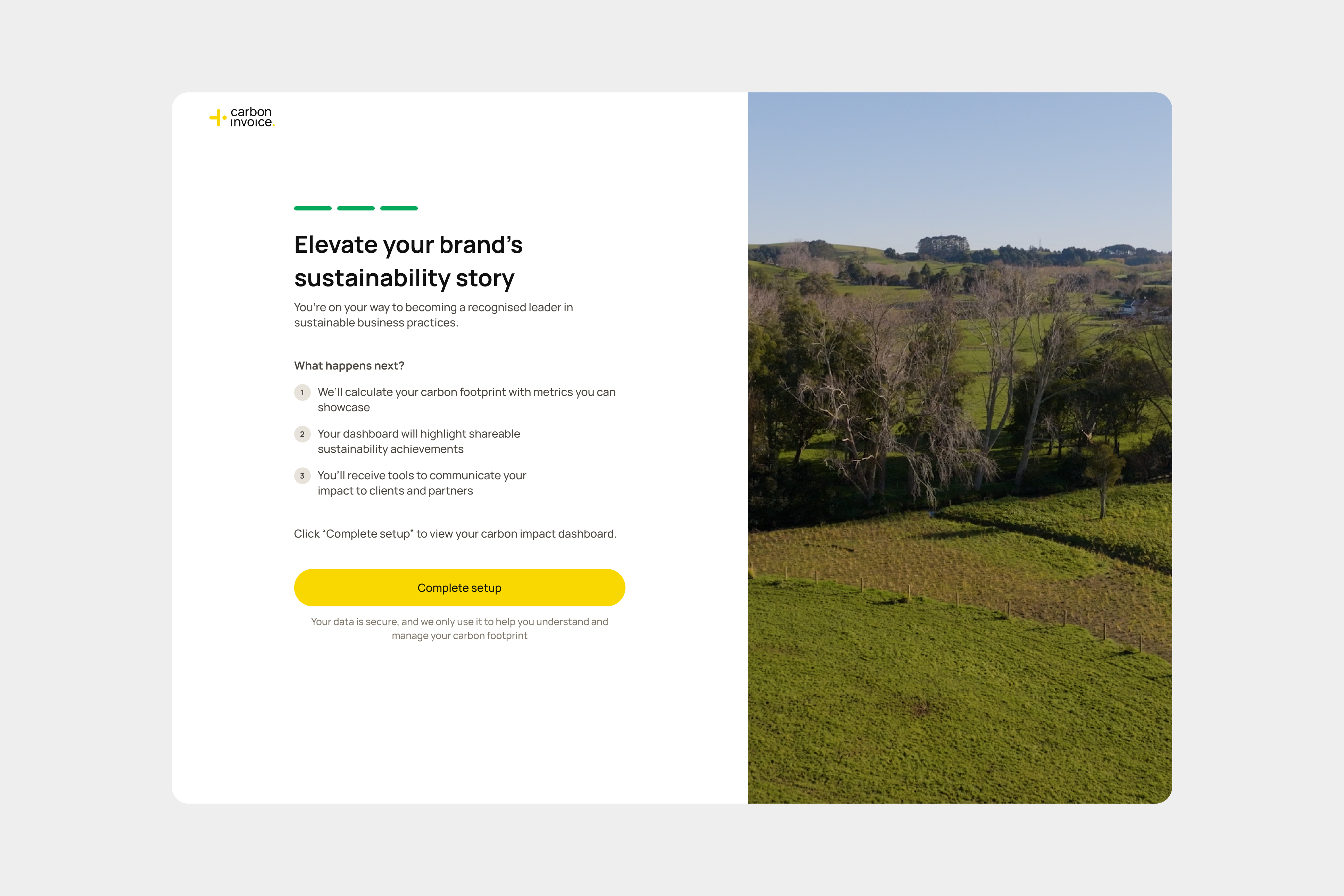 carboninvoice onboarding journey
