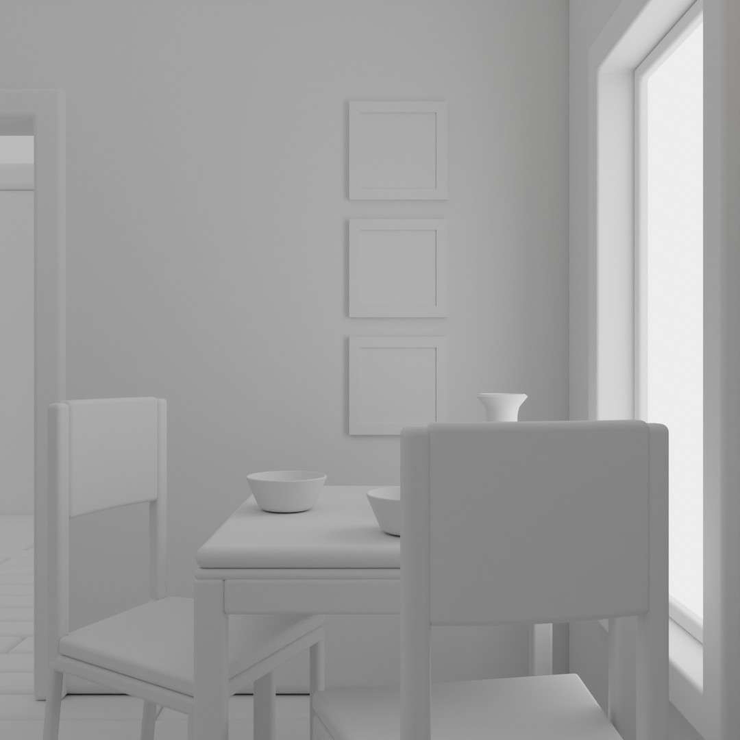 3d clay render