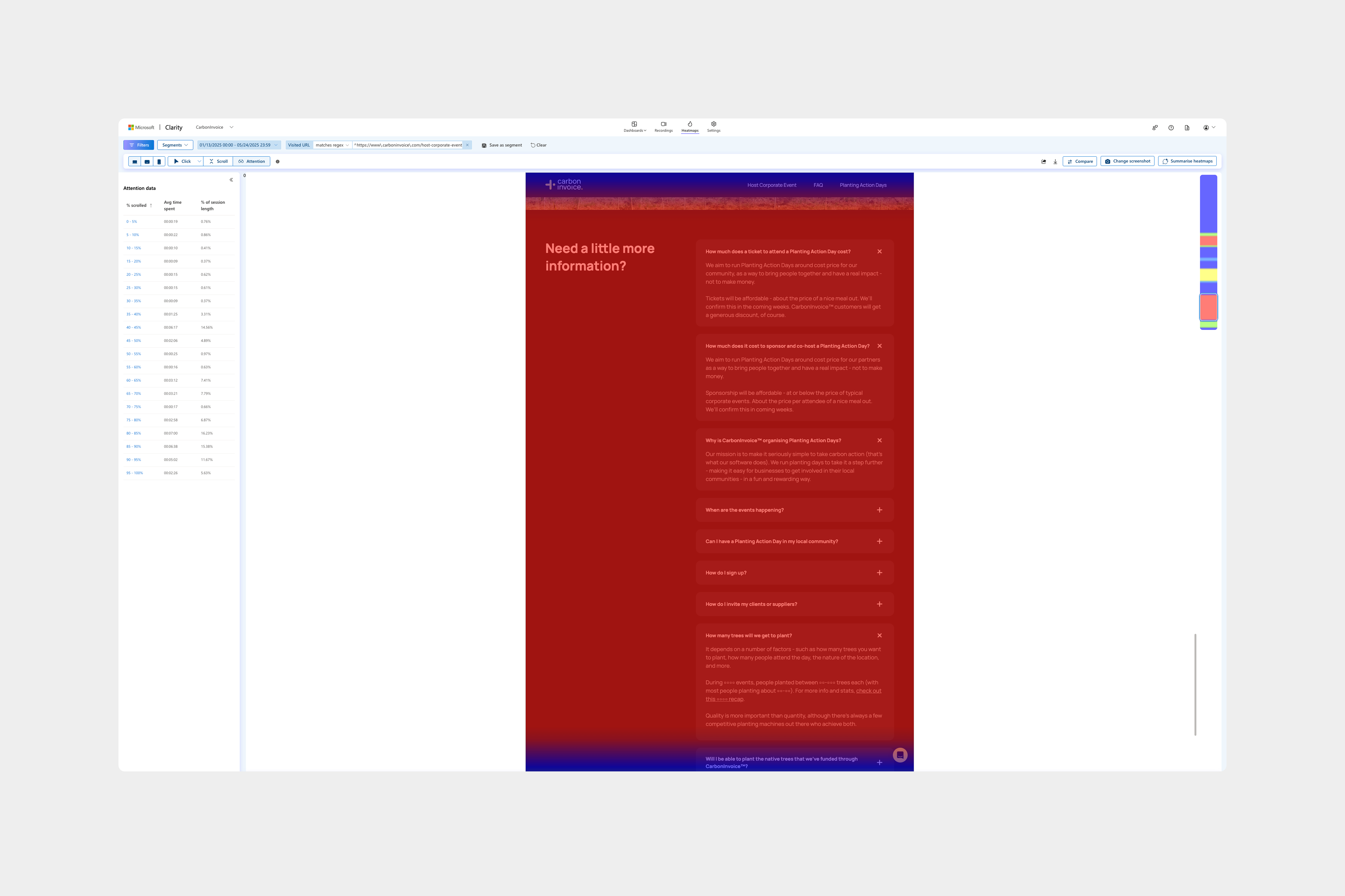 host corporate event landing page