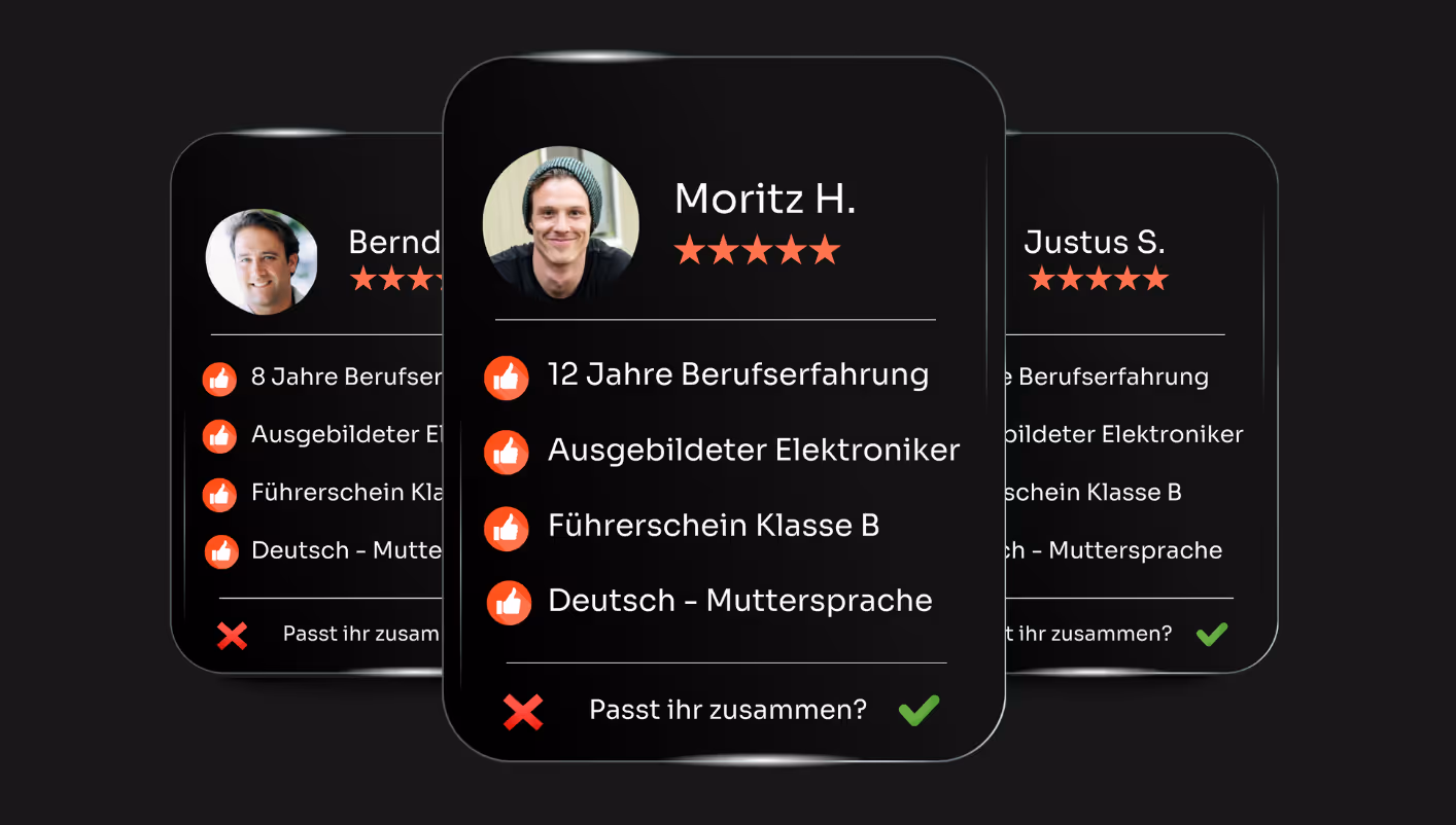 Bewerber Handwerk Auswahl