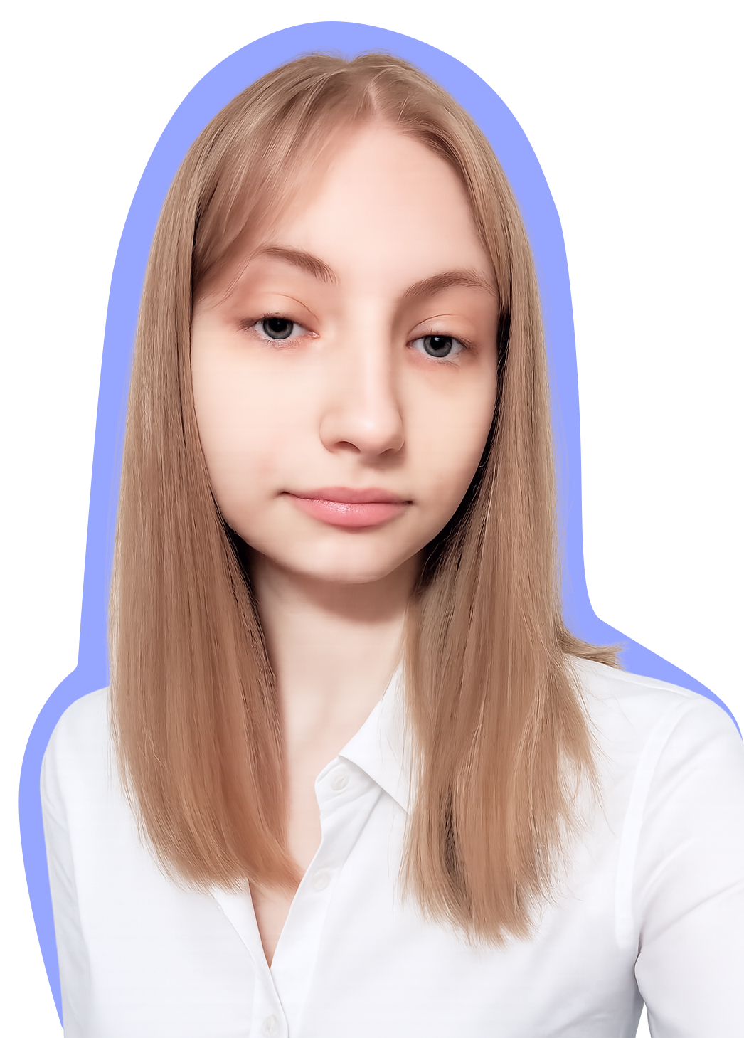 Beatiful young woman with bright features looking professional and trustworthy