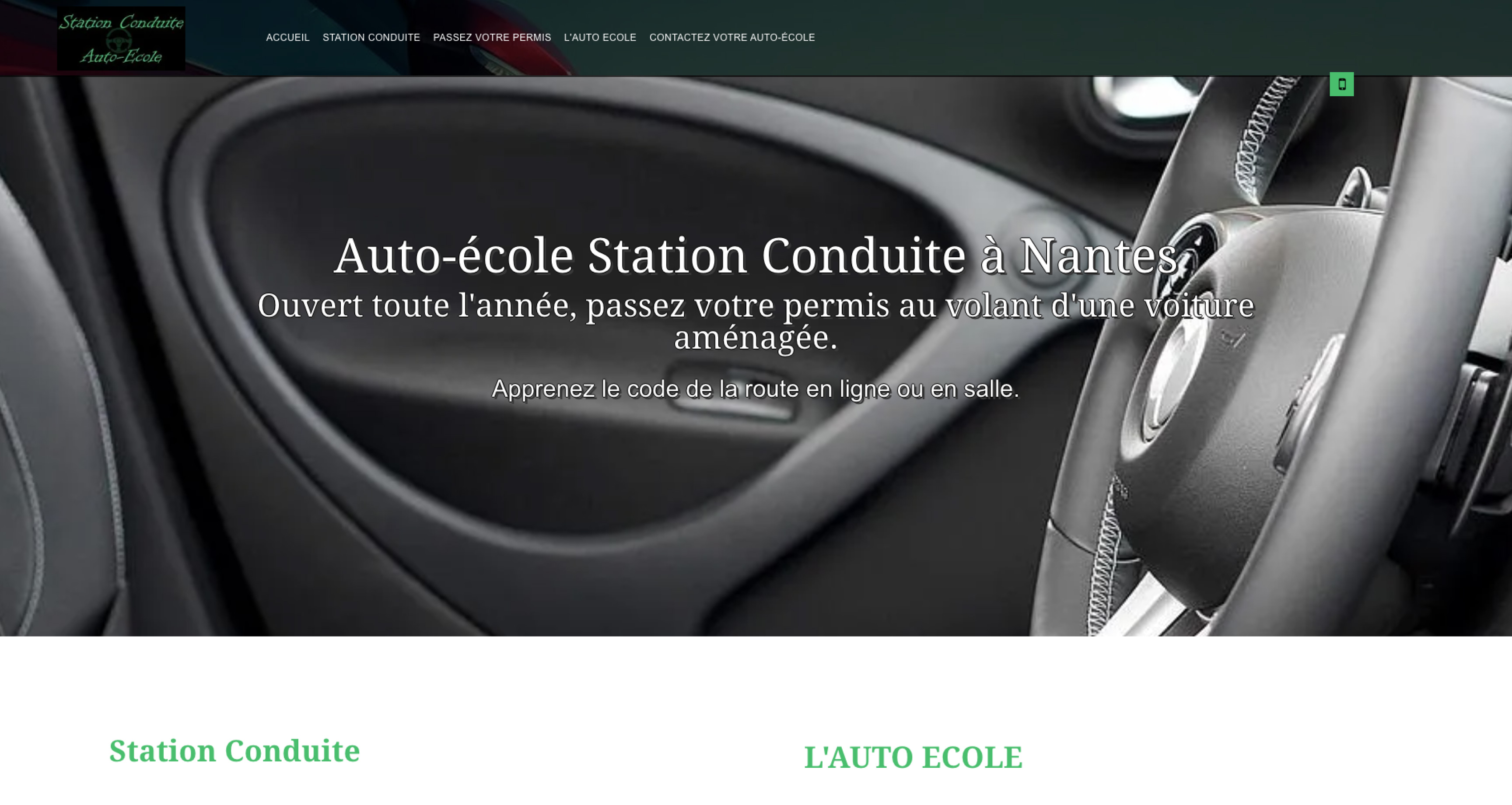 Avant : Station Conduite : Auto-école à Nantes