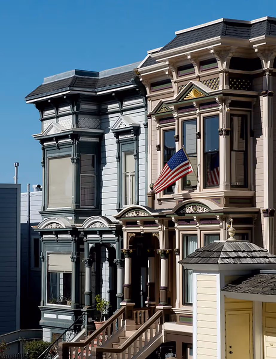 Victorian town houses in San Francisco
