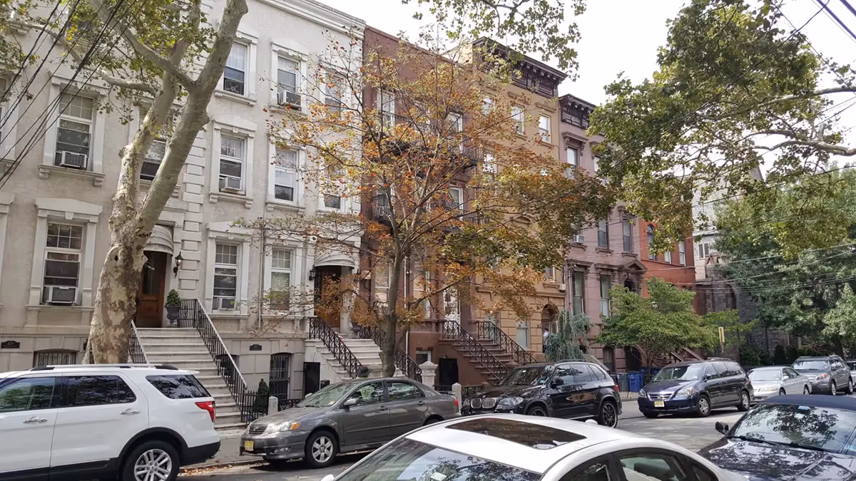 Row homes in Hoboken New Jersey