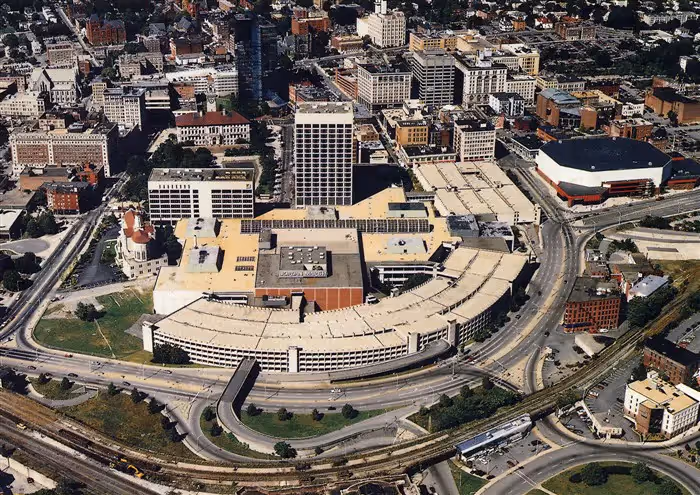 Aerial photo of Worcester Center Galleria