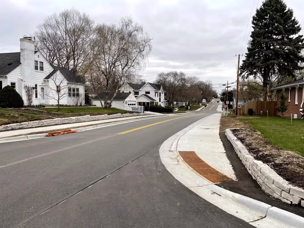 Bare sidewalk