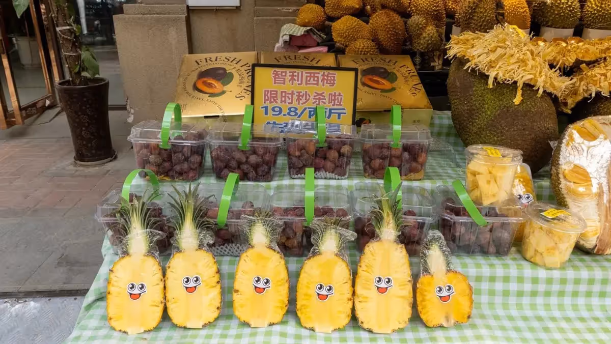 Fruit for sale at a market stand