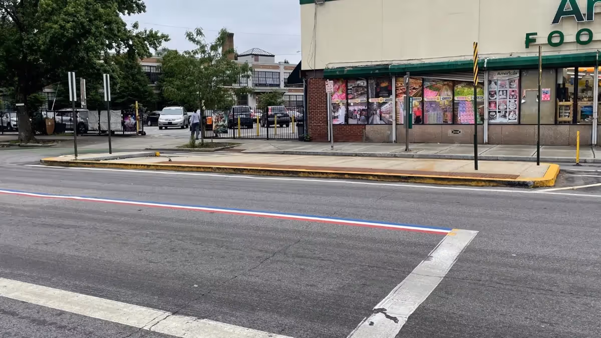 Unique Dominican centerline painted red white and blue