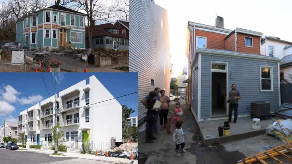 Collage of different size homes
