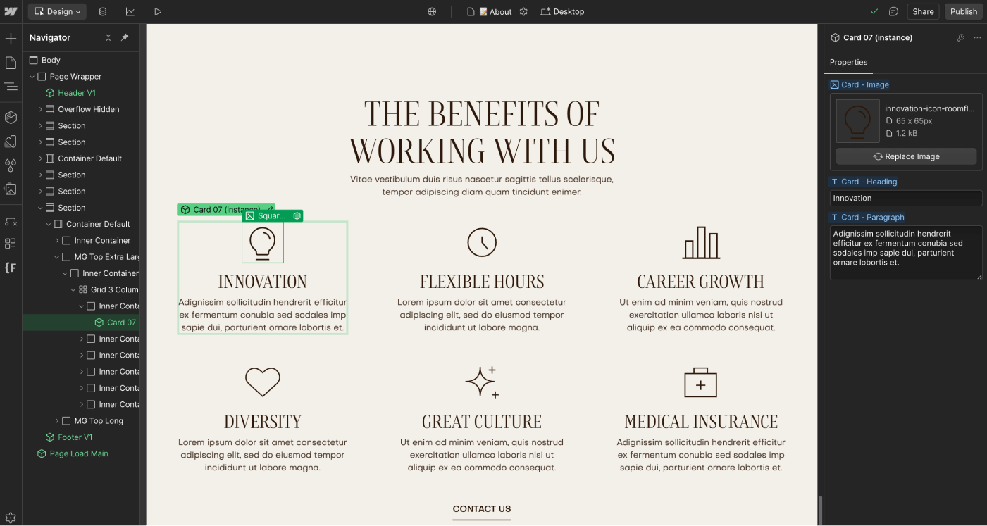 Icons And Graphics - RoomFlow - Webflow Template | BRIX Templates