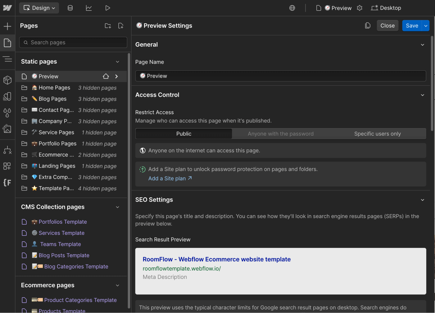 SEO - RoomFlow - Webflow Template | BRIX Templates