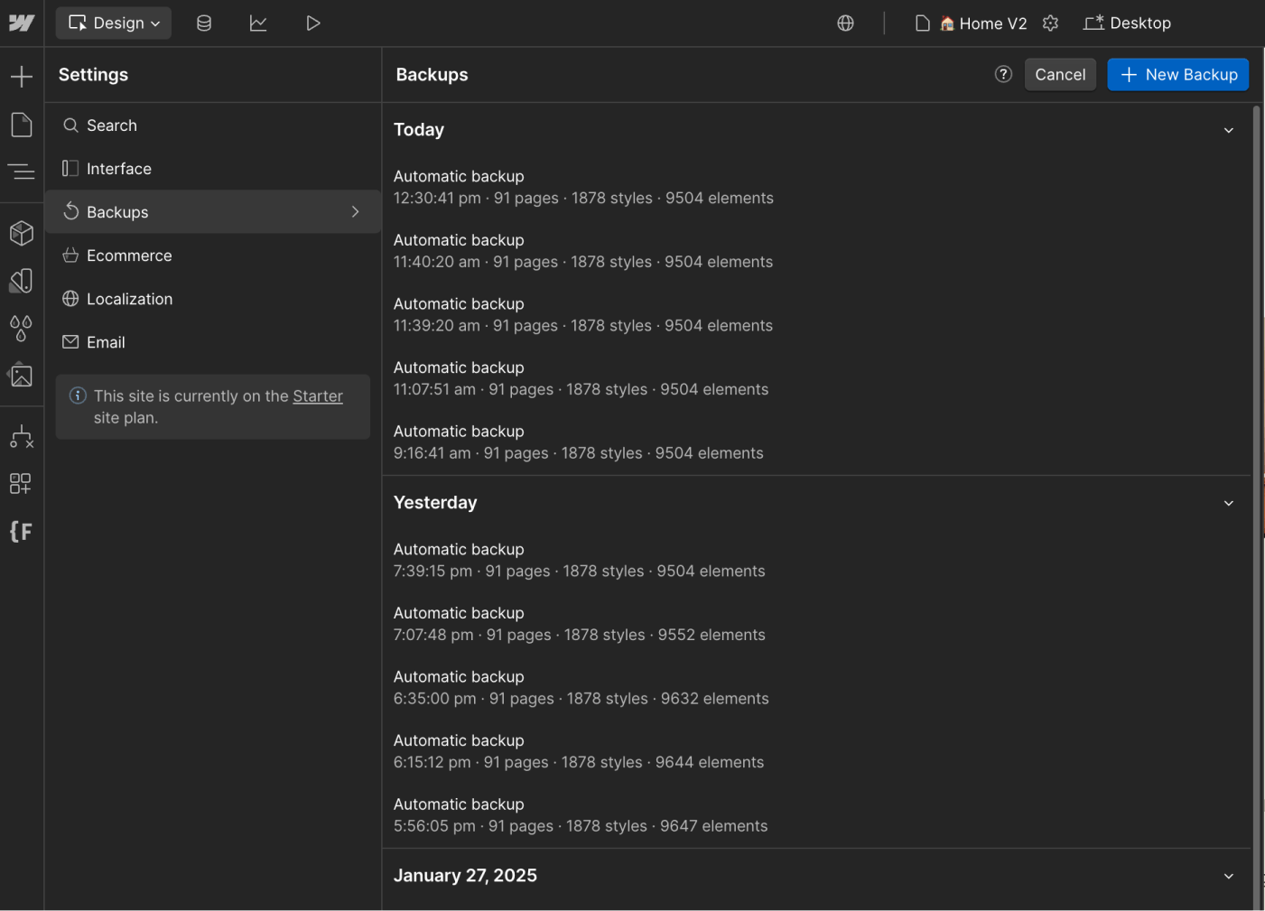 Backups - RoomFlow - Webflow Template | BRIX Templates