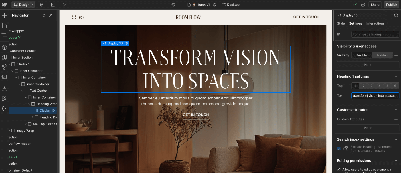 Static Content - RoomFlow - Webflow Template | BRIX Templates