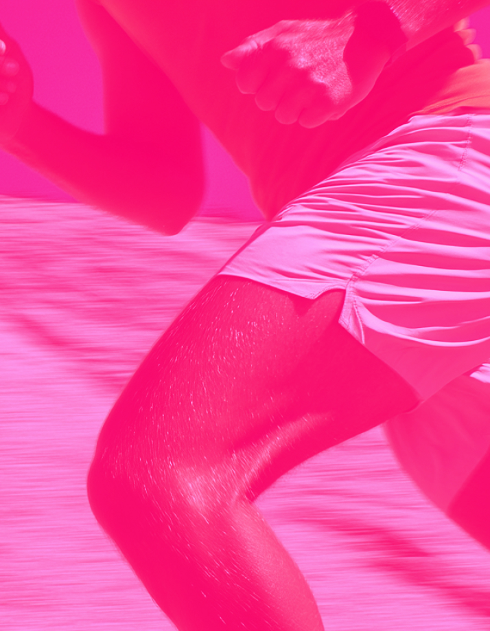 Cloesup picture of the leg of an athlete running