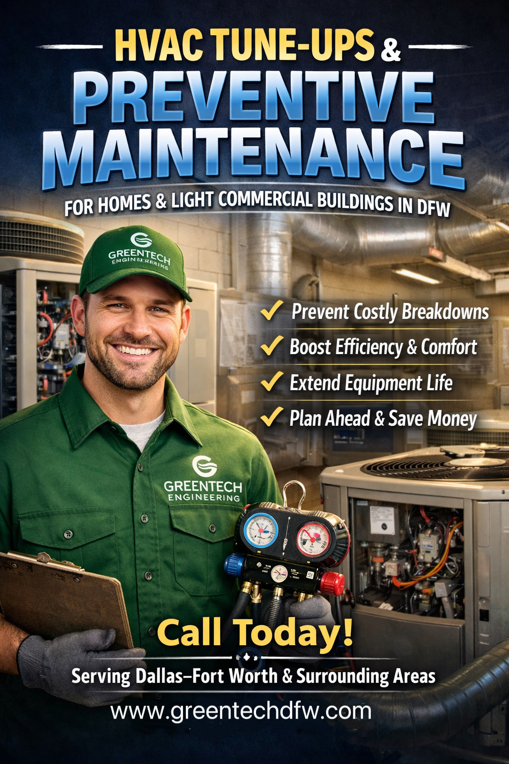 HVAC Tune-Ups vs Preventive Maintenance: A Smarter Way to Control HVAC Costs in DFW