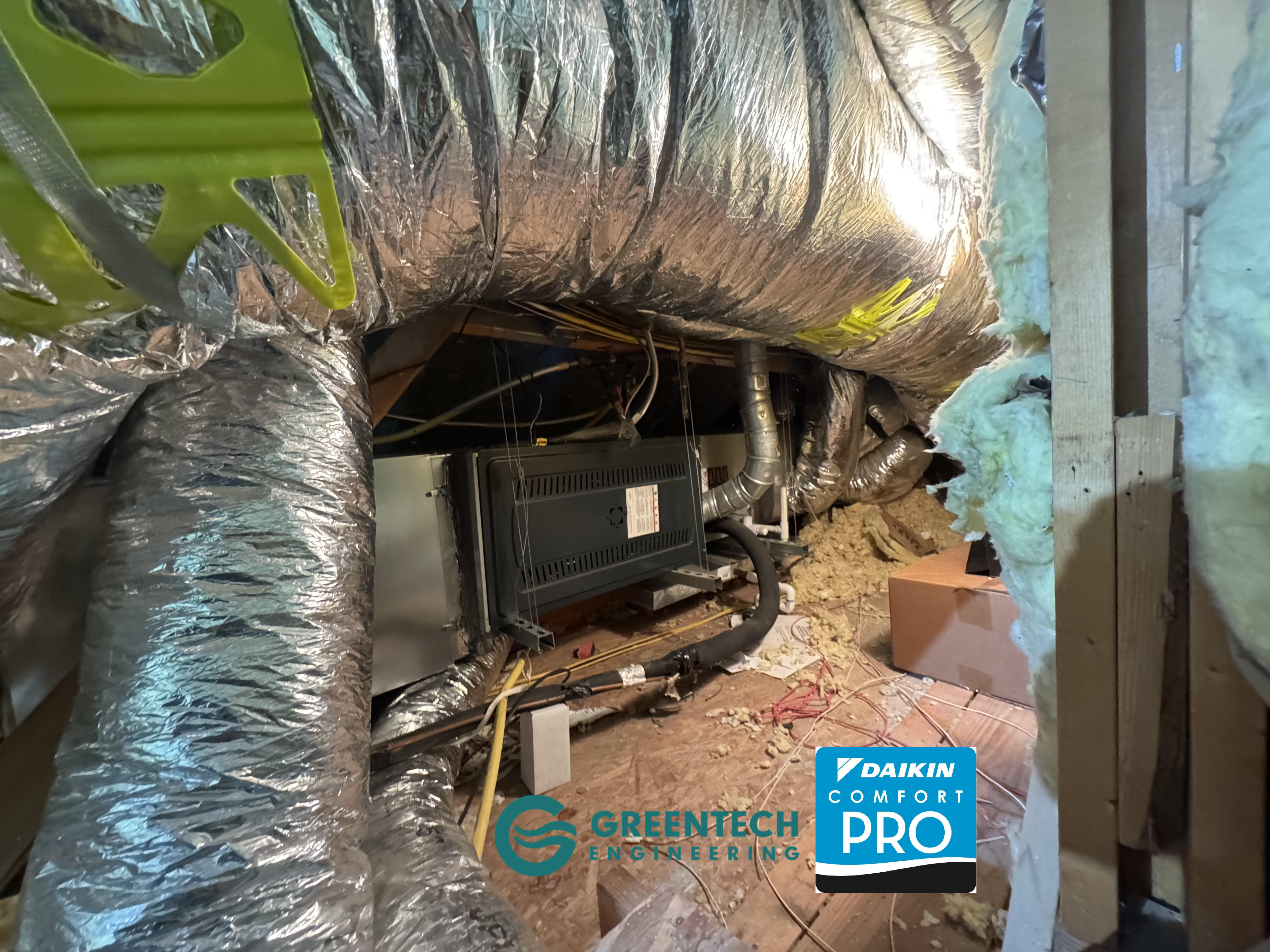 Duct design and R-8 return air plenum upgrade in Fort Worth TX 76244 attic