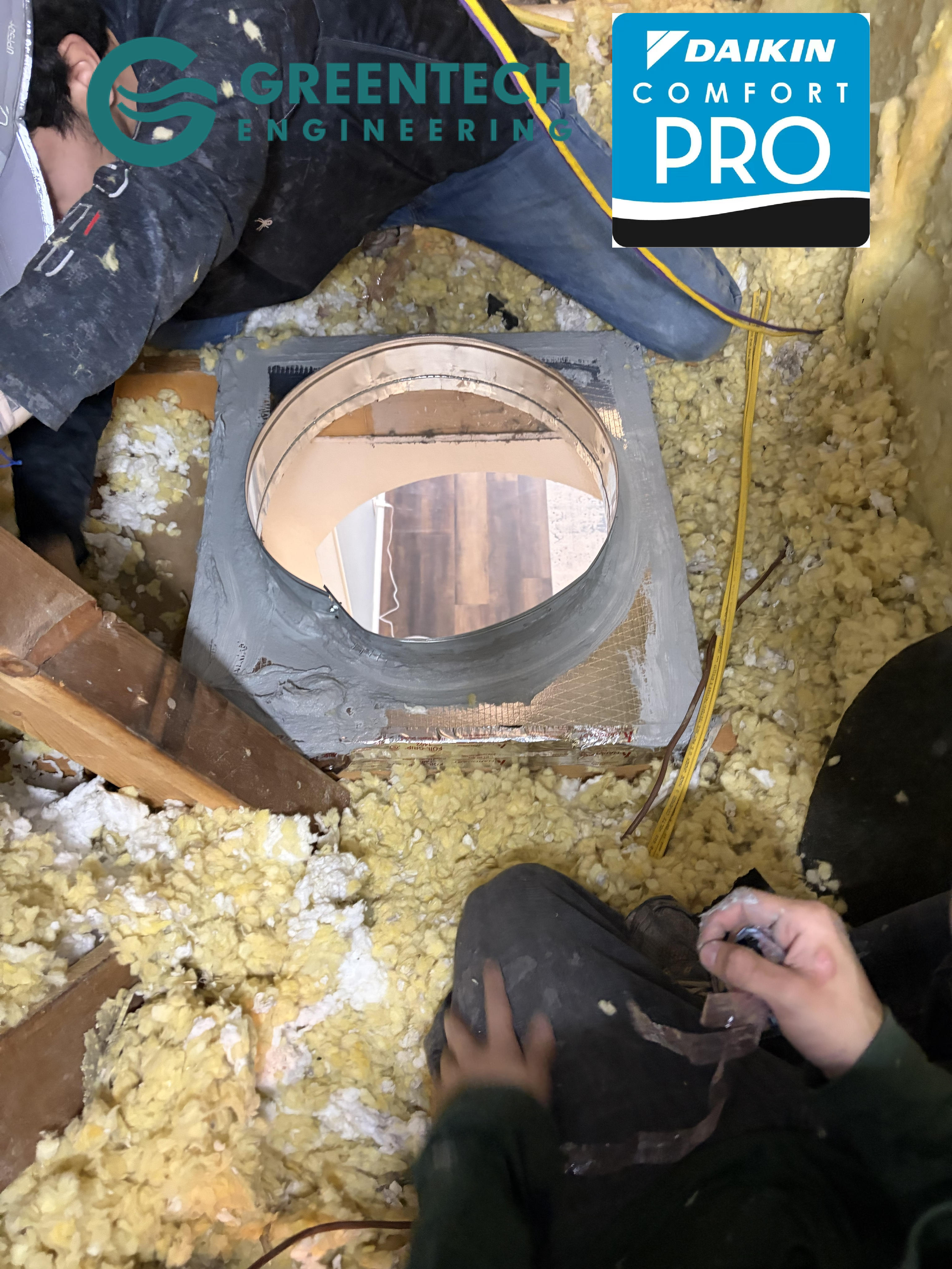 Duct design and R-8 return air plenum upgrade in Fort Worth TX 76244 attic