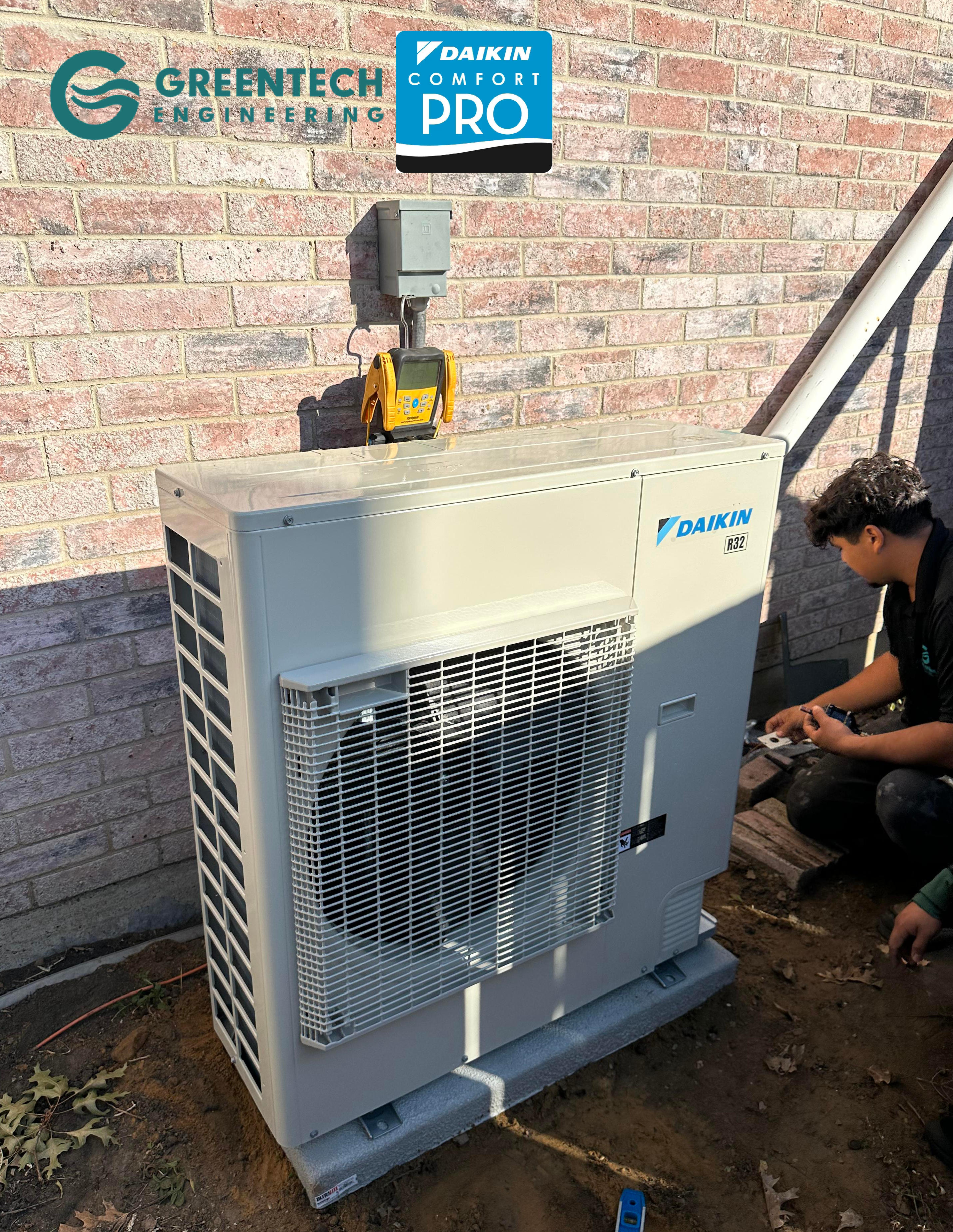 Daikin Fit inverter heat pump installation in Plano TX 75023 by Greentech Engineering