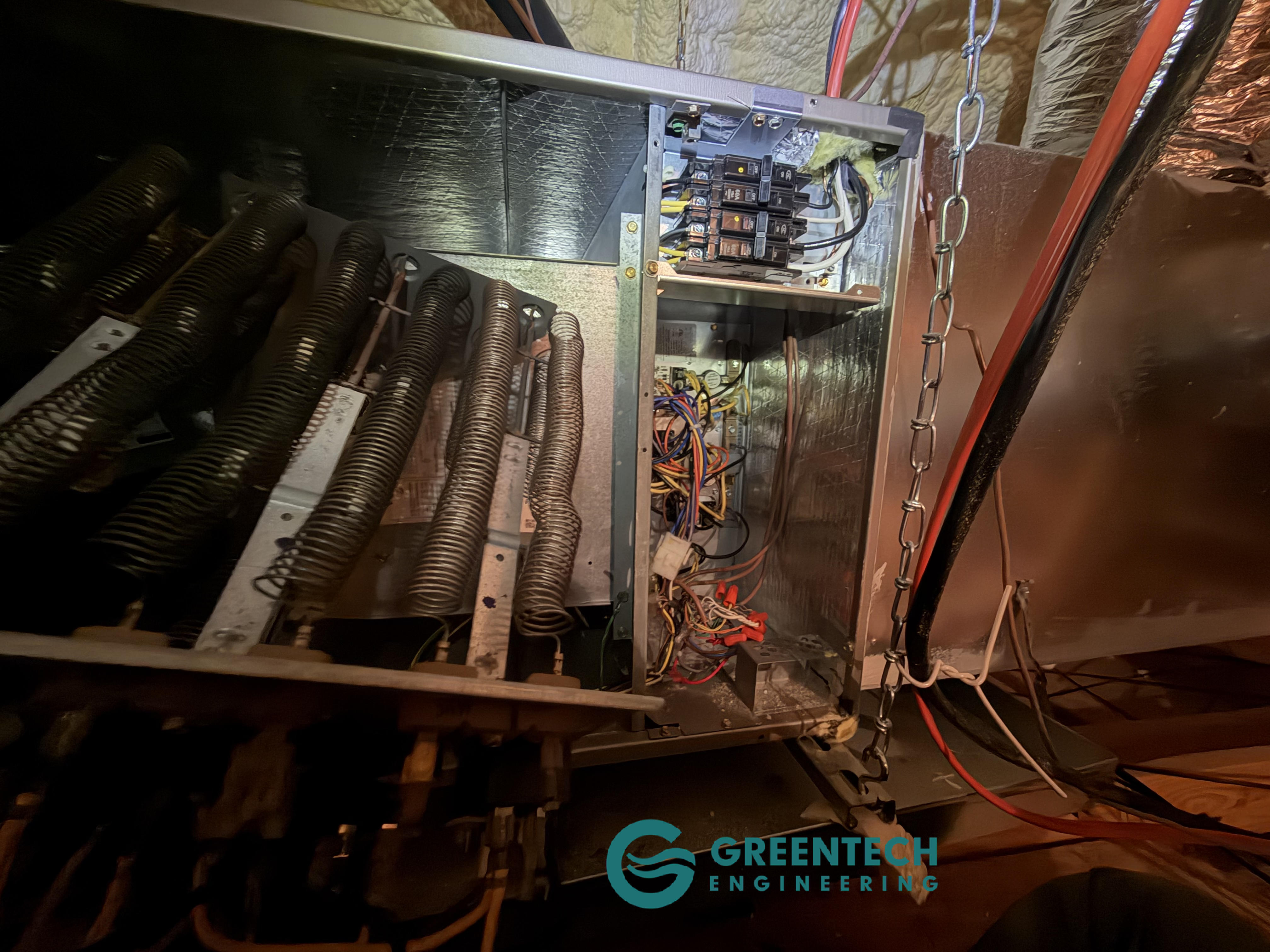 Electric heat strip replacement with amp draw testing in Little Elm TX 75068