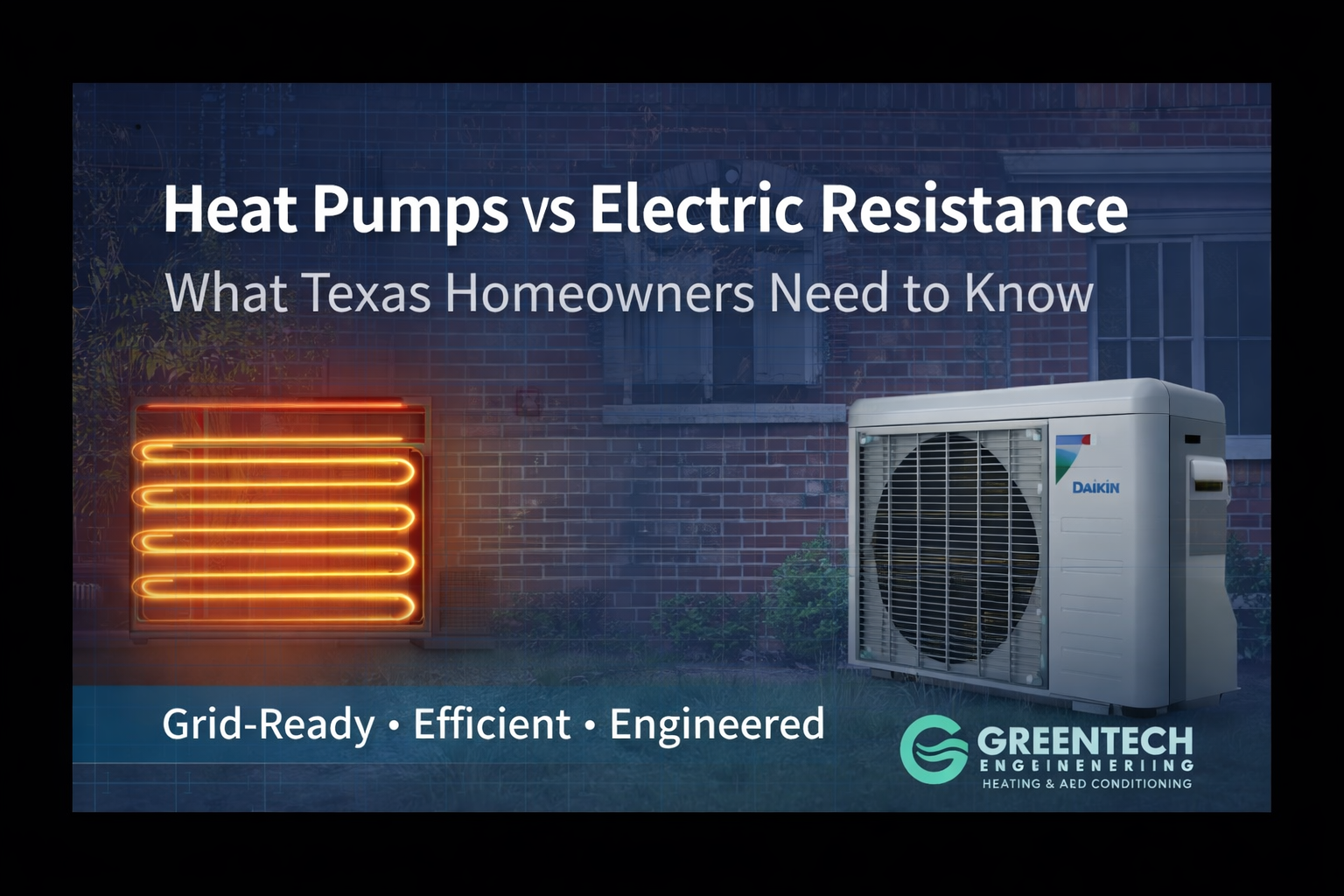 Heat pump vs electric resistance heating comparison for Texas homes – Greentech Engineering DFW
