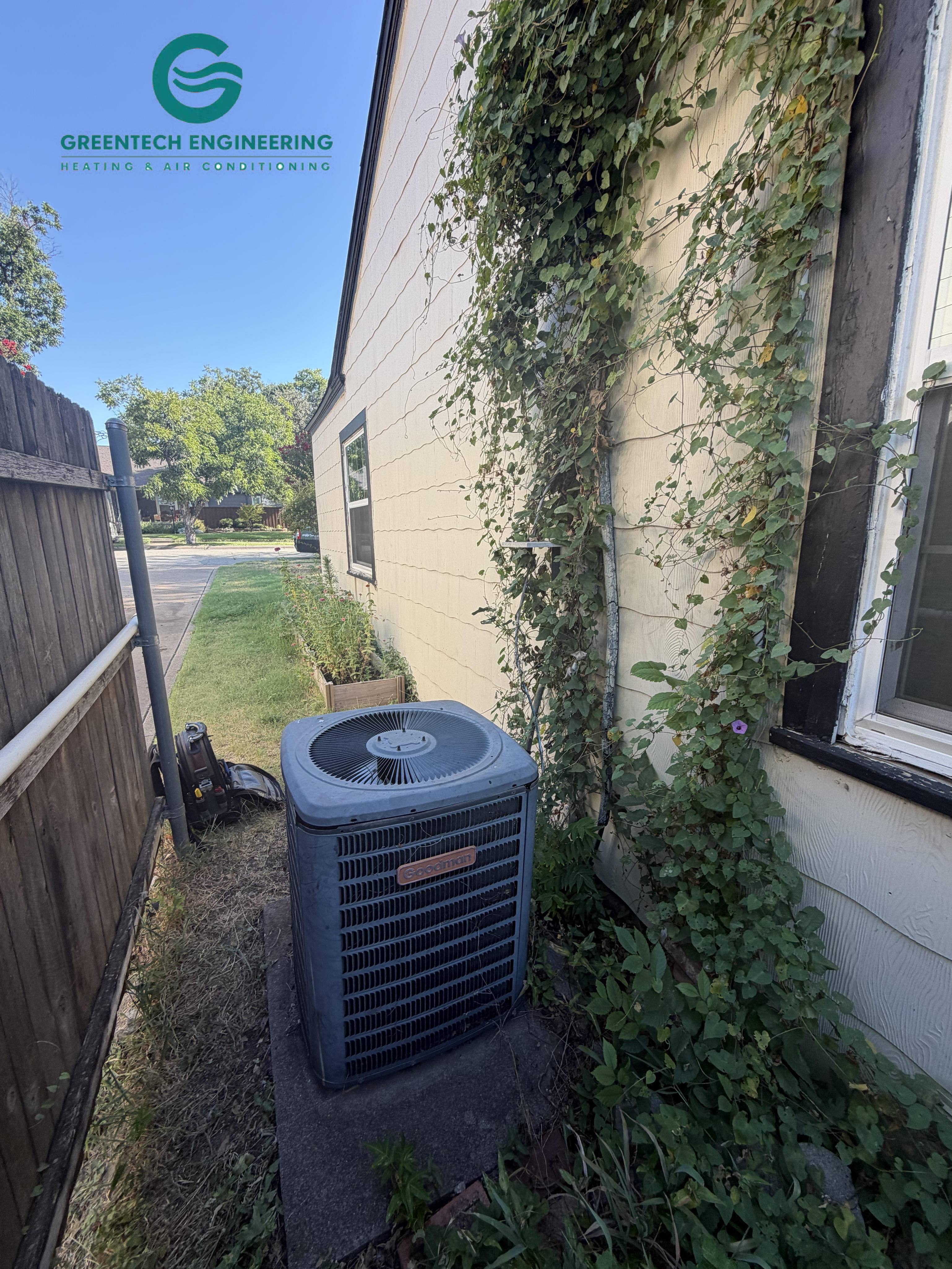 Goodman outdoor air conditioner before replacement