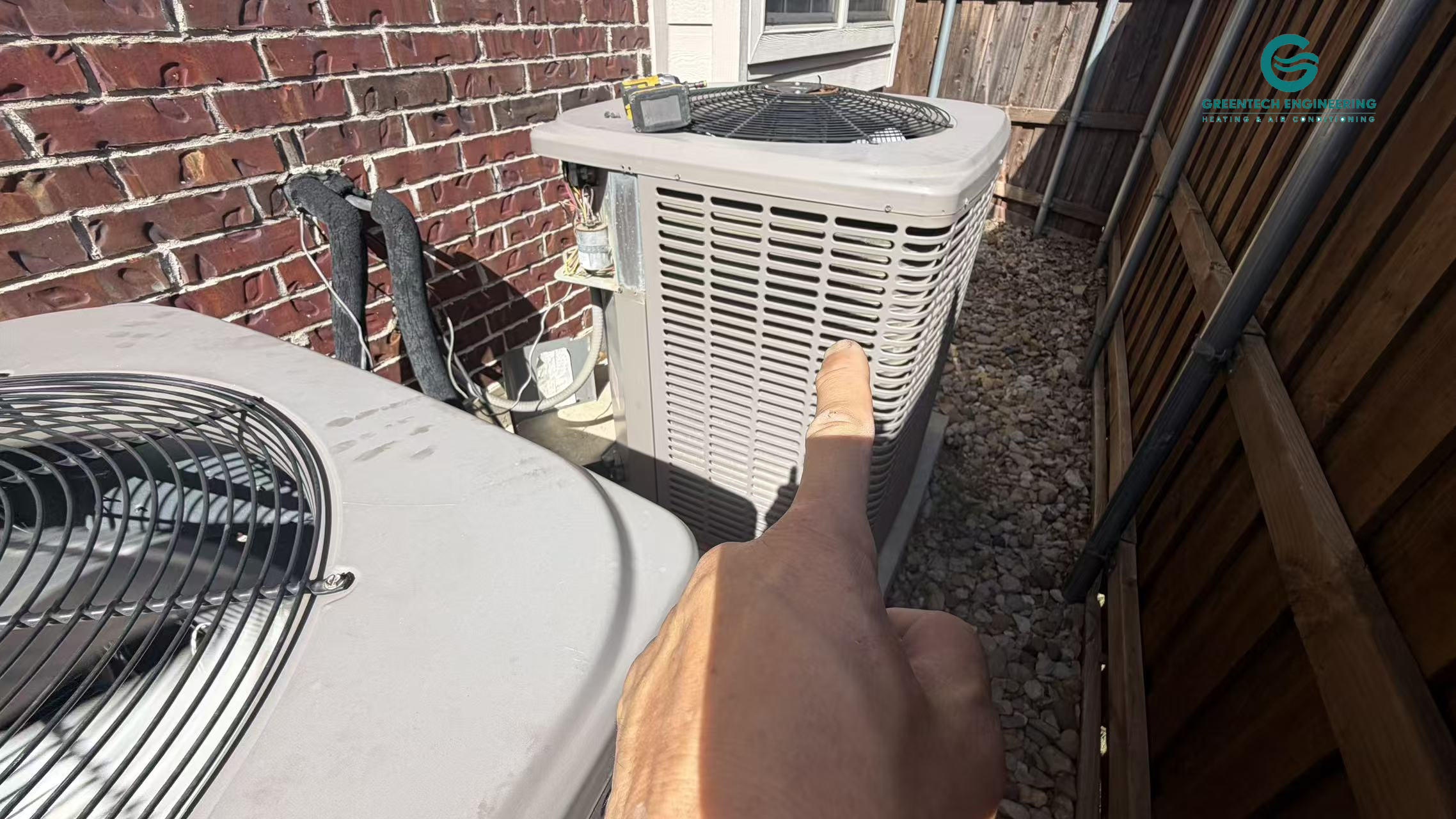 Existing downstairs furnace and evaporator coil before replacement in a Frisco attic