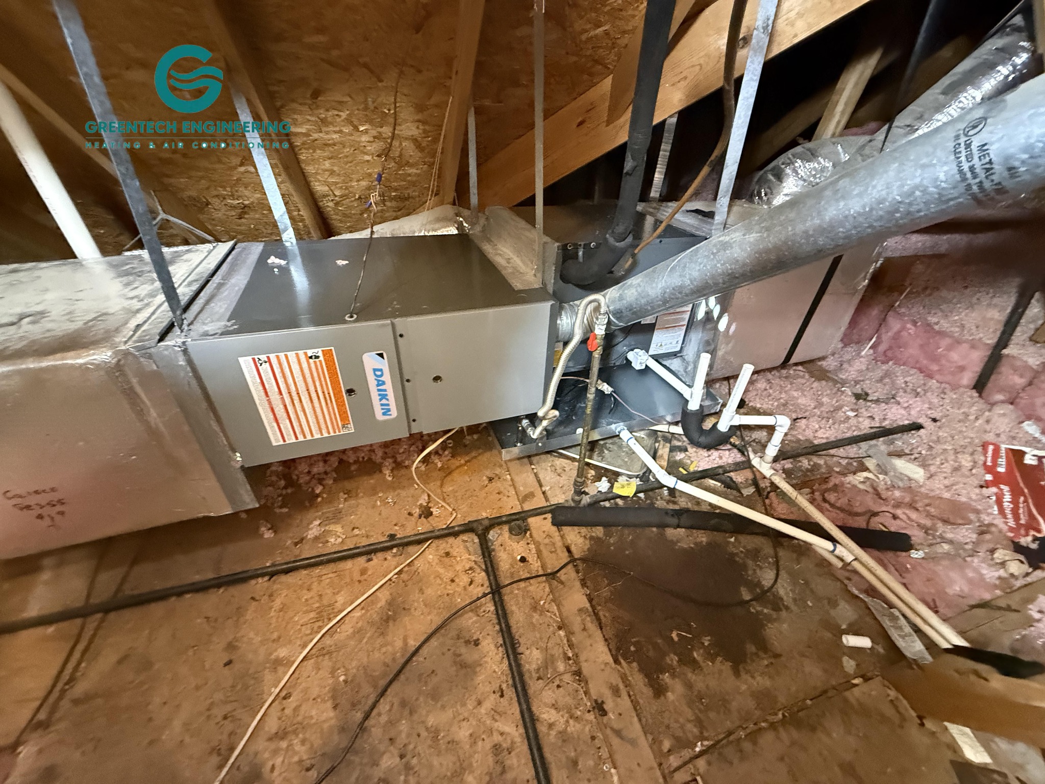 Redacted Manual J heating load calculation used for furnace sizing in Dallas Fort Worth