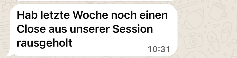 Kundennachricht: Close aus der Session