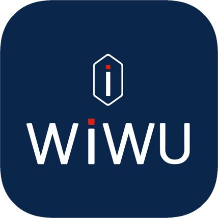 a blue square with white text