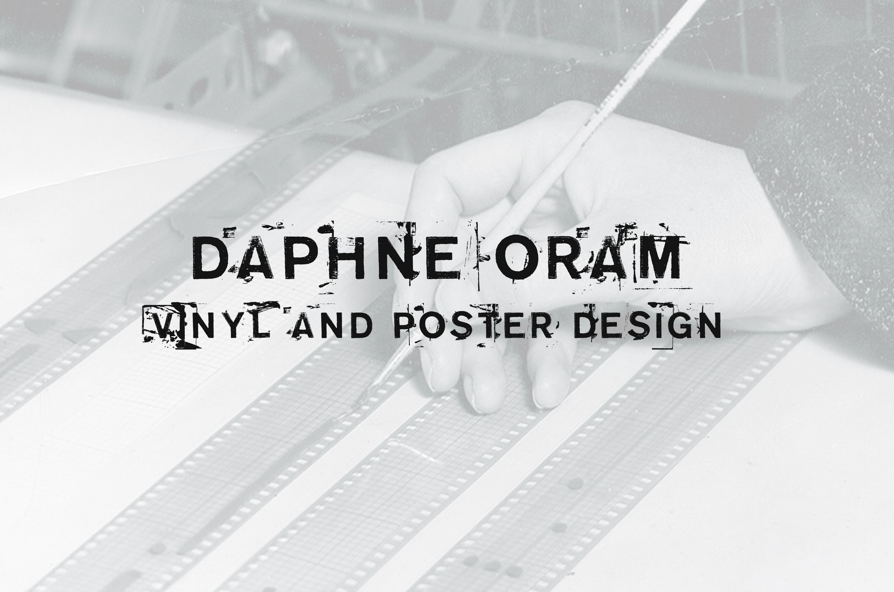 header image that reads daphne oram vinyl and poster design