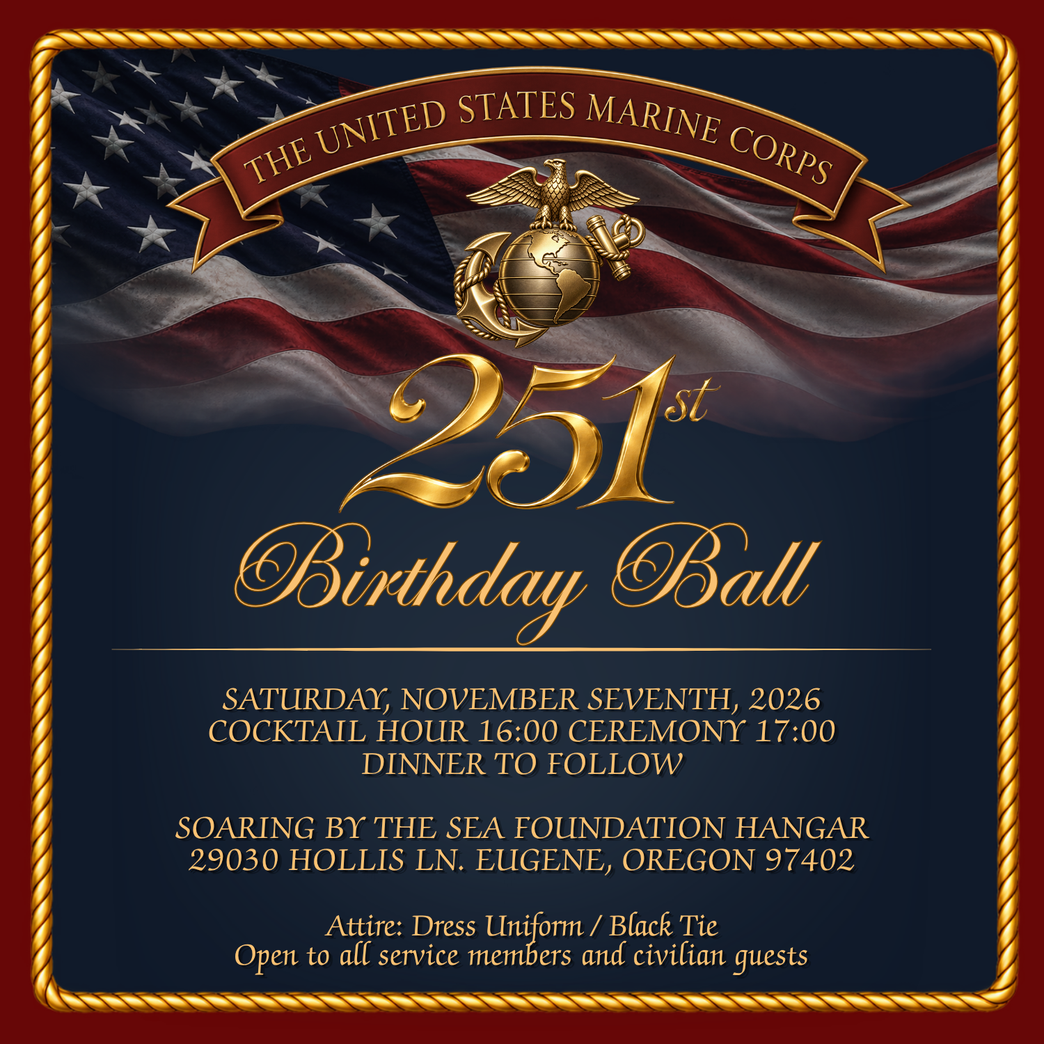 250th Marine Corps Birthday Ball - Event Banner