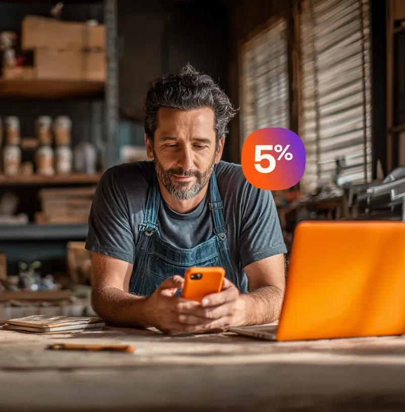 Se muestra la comisión del 5% cuando se utiliza la cajita de pagos de Payphone.