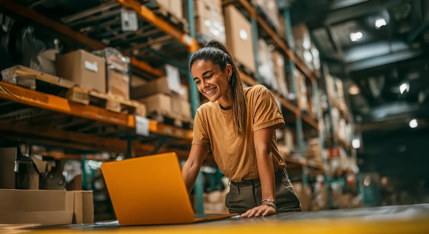 Mujer mira a su computadora donde ha integrado en su web el API Link de Payphone.