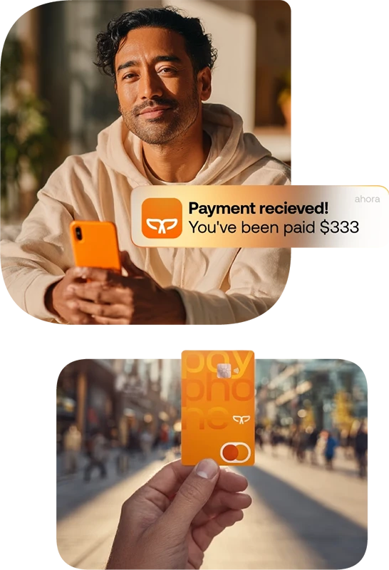 Man receives payments on his Payphone app and can now recharge his Payphone Mastercard.