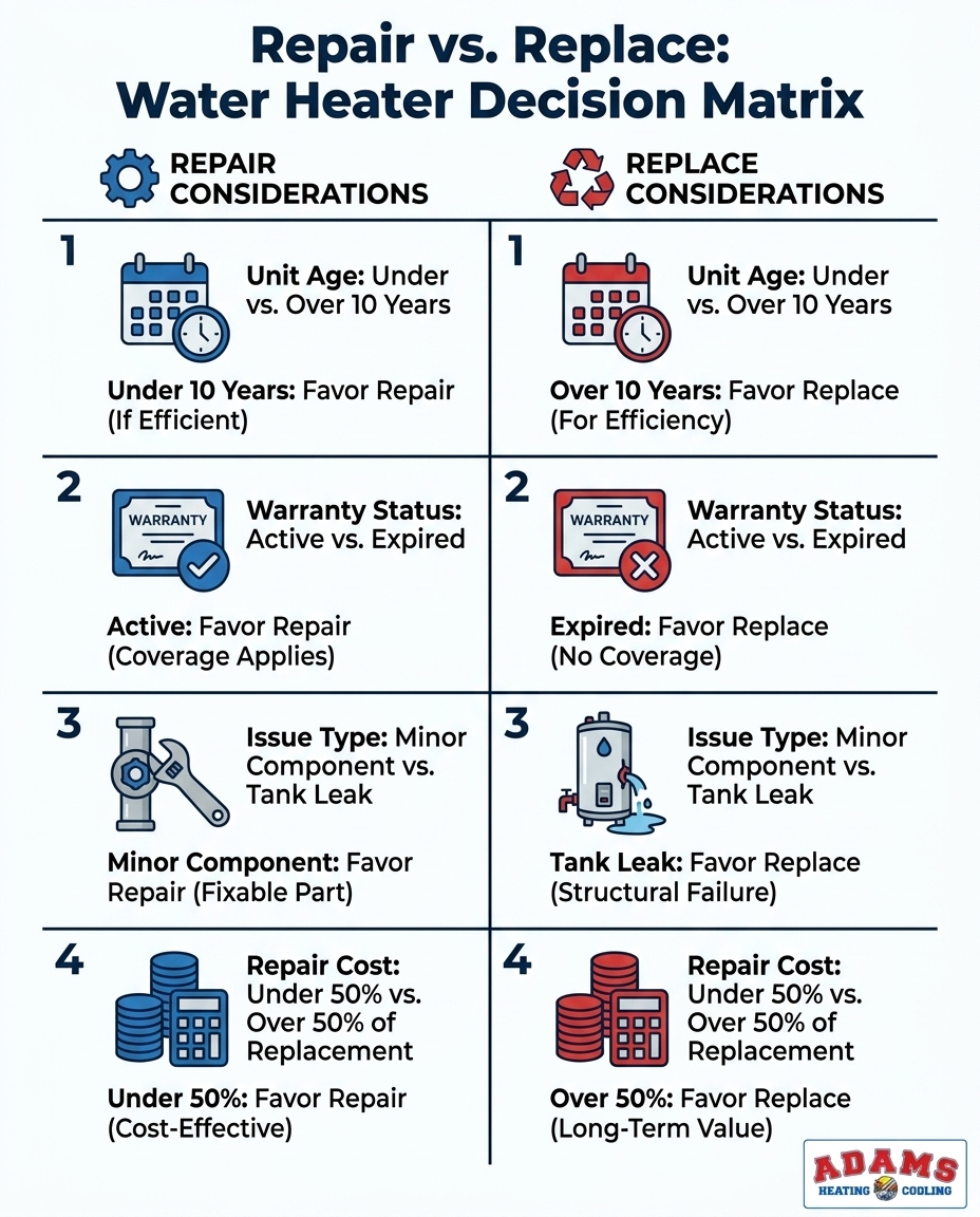 Repair vs. Replace: Water Heater Decision Matrix