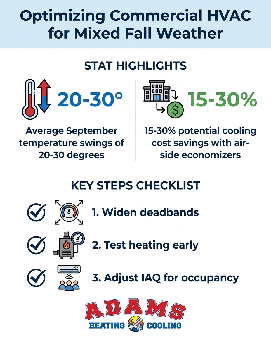 Optimizing Commercial HVAC for Mixed Fall Weather