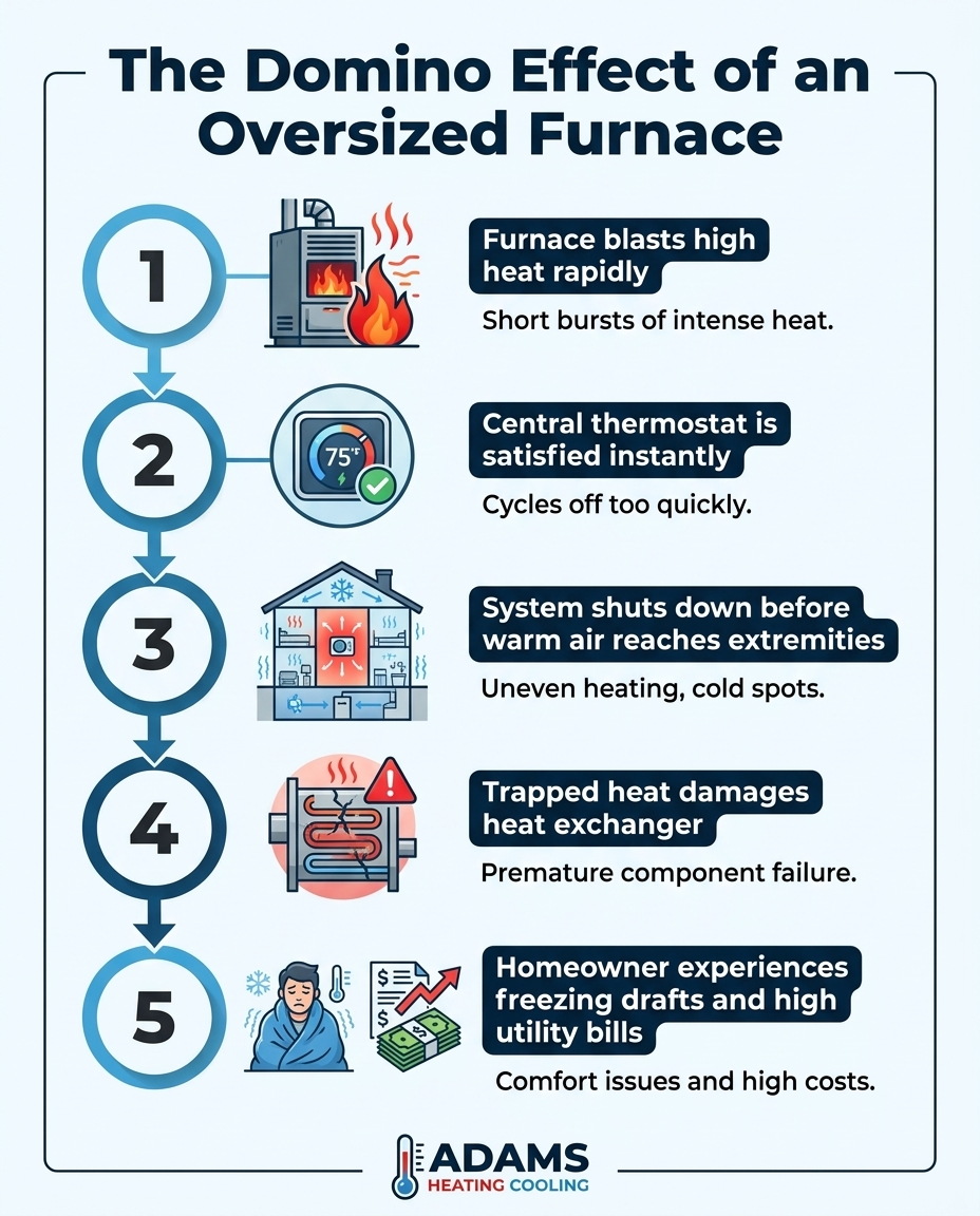 The Domino Effect of an Oversized Furnace