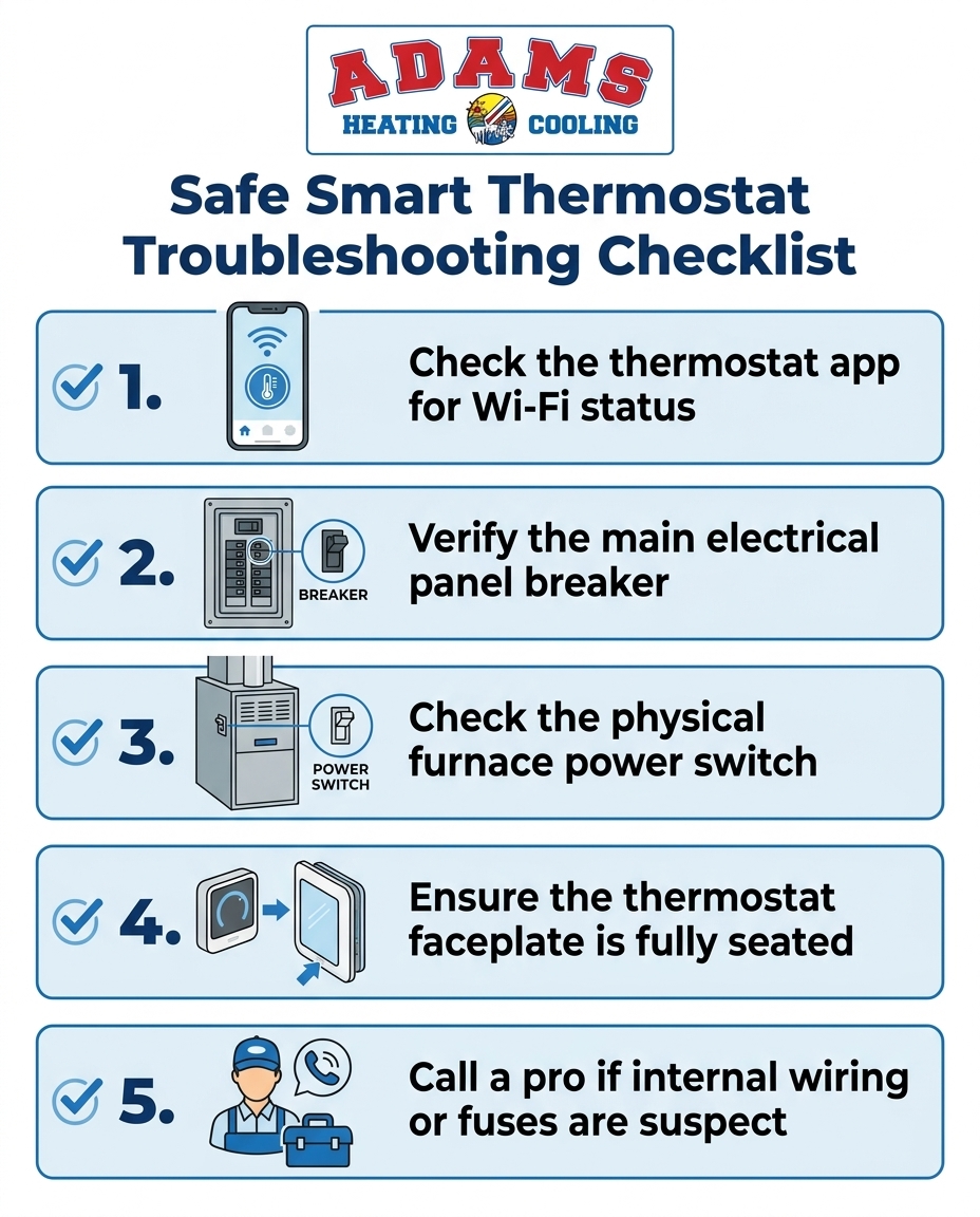 Safe Smart Thermostat Troubleshooting Checklist