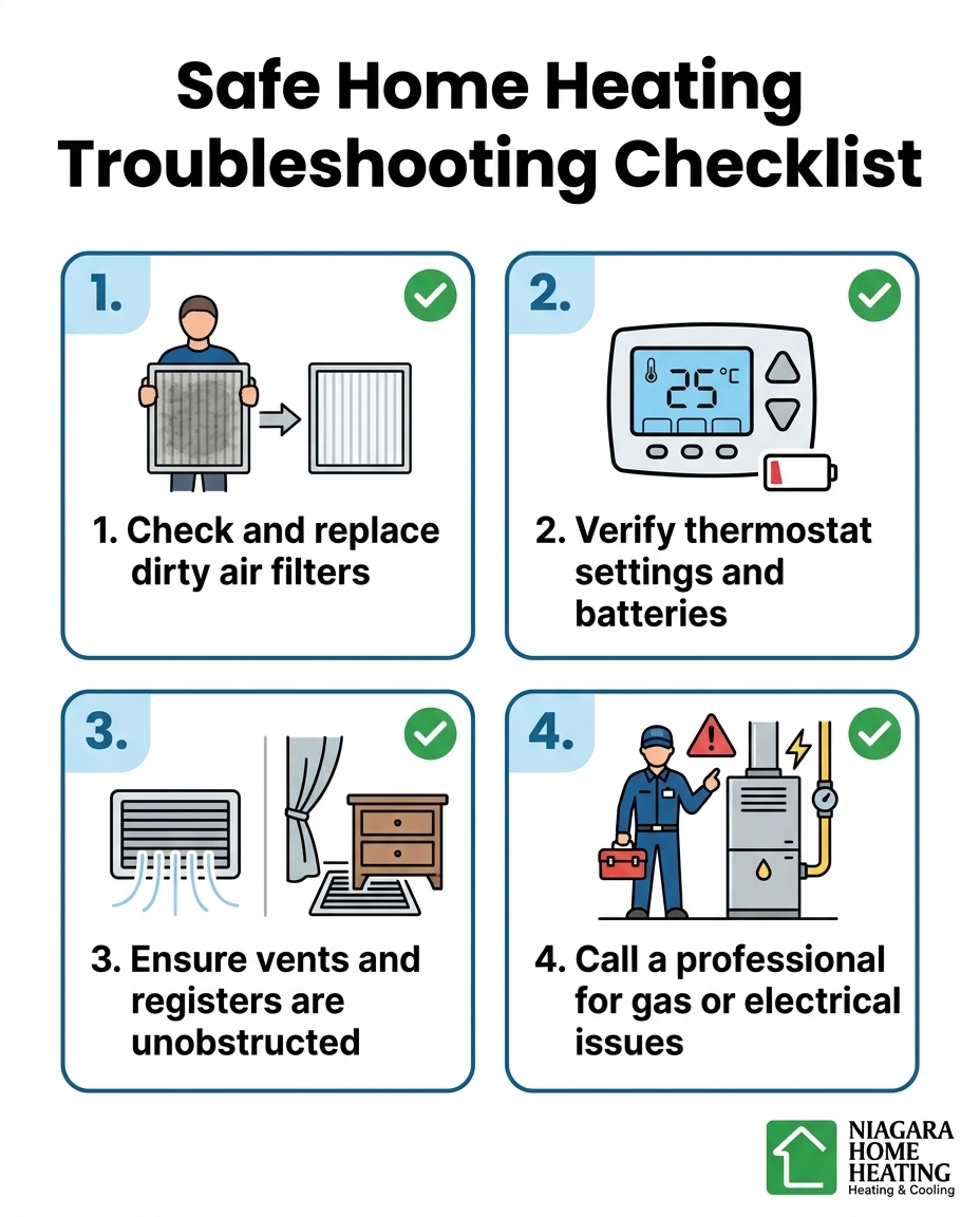 Safe Home Heating Troubleshooting Checklist